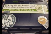 Werbung auf der Motorhaube