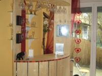 Kleine Bar aus Holz Ansicht von links