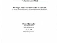 Teilnahmezertifikat Bernd Endrulat