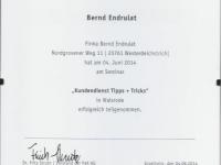 Zertifikat Bernd Endrulat