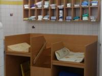 Wickelstation aus Holz 
