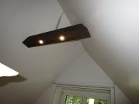 Holzlampe angeschaltet