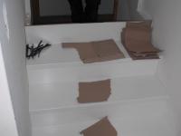 Montage Holztreppe weiß