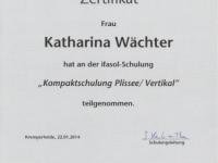 Zertifikat Katharina Wächter