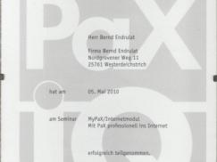 PaX-Zertifikat "Internetmodul" Bernd Endrulat 