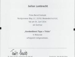 Zertifikat Julian Lambrecht 