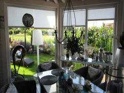 Innenansicht Fenster für Wintergarten mit Plissee