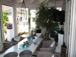 Innenansicht Fenster für Wintergarten mit weißem Rahmen
