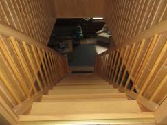 Holztreppe Ansicht von oben