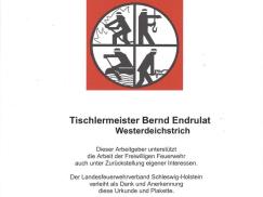Urkunde "Partner der Feuerwehr"