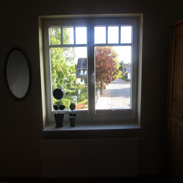 Innenansicht doppelflügeliges Fenster weiß