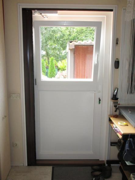 Zweiteilige Balkontür in weiß