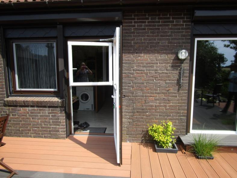 Zweiteilige Balkontür in weiß