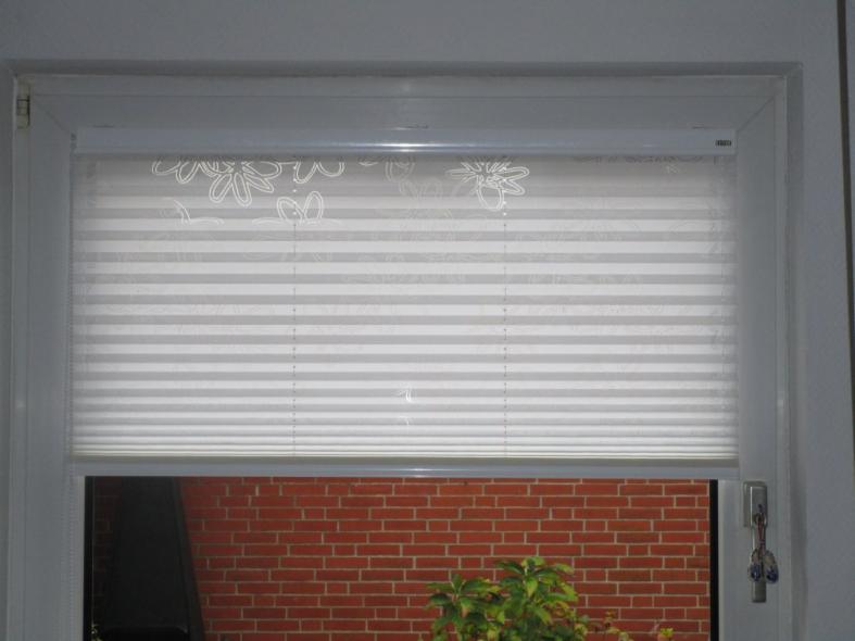 transparent, freihängendes Plissee mit Kettenzug "Küstencharme"