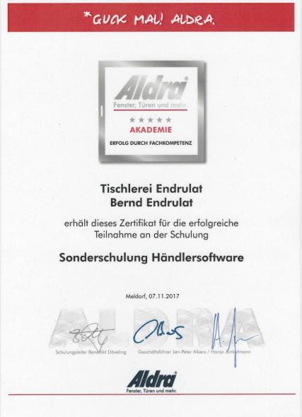 Aldra "Sonderschulung Händlersoftware"