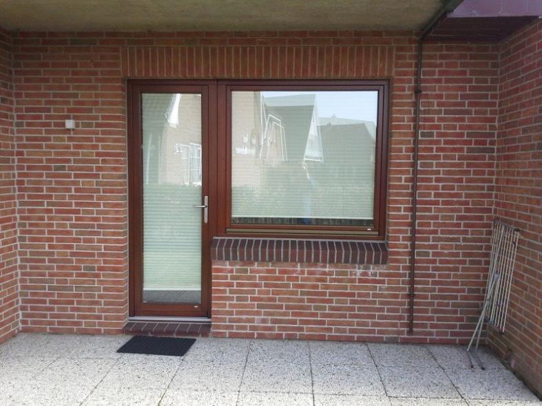 Terrassentür braun mit Seitenteil 