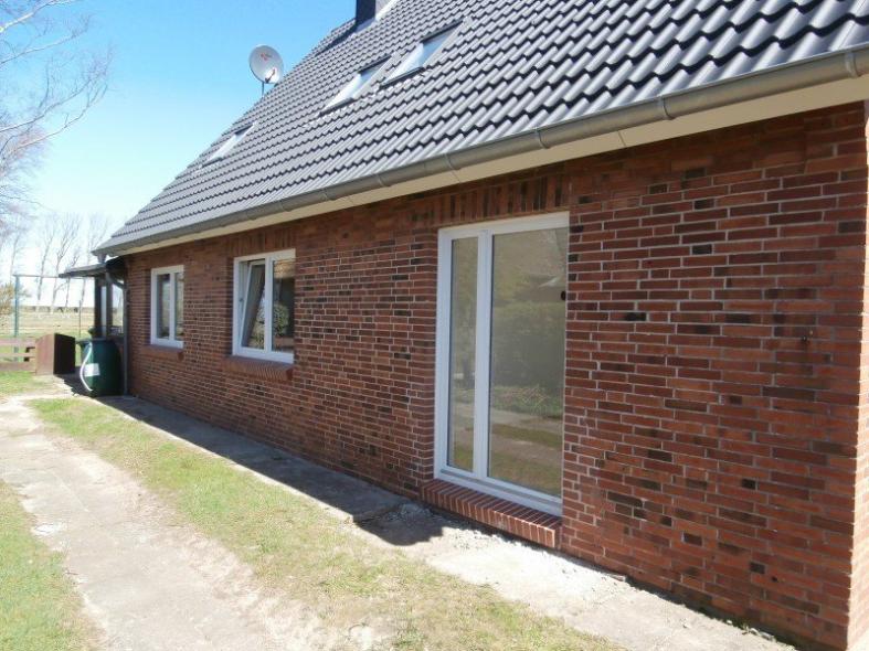 Terrassentür in weiß mit Seitenteil 